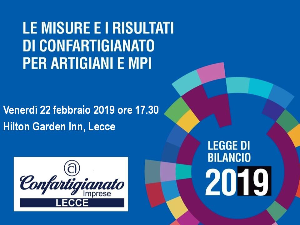 Legge di bilancio 2019