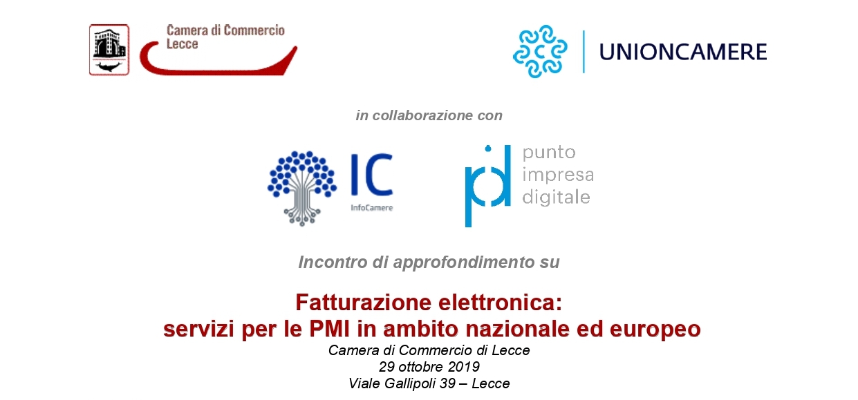 fatturazione elettronica CCIAA 2019